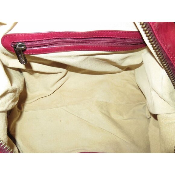 Botkier Bianca Red Italian Distressed Leather Satchel Weekender Duffle - Picture 6 of 14